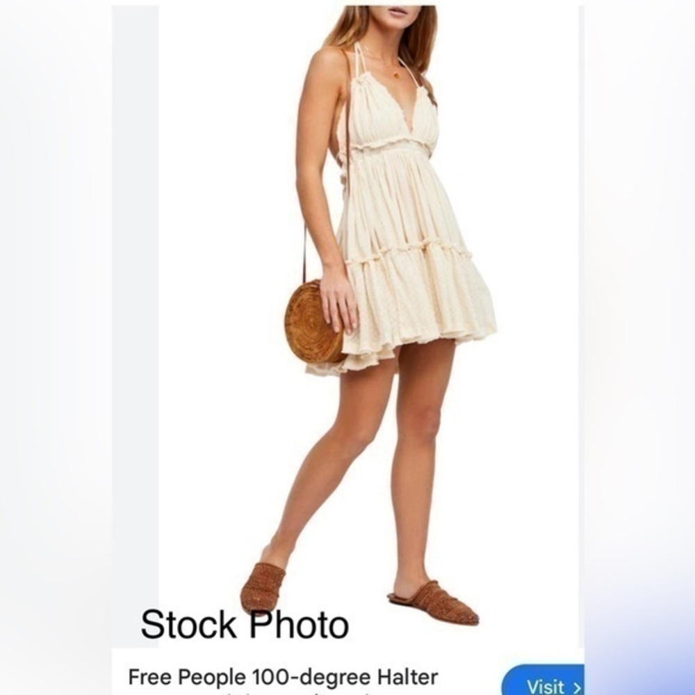Free People Cream Mini Dress